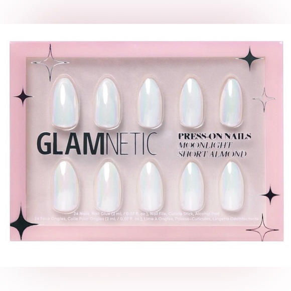 MOONLIGHT Short Almond Press On Nails Glamnetic - Picture 1 of 7